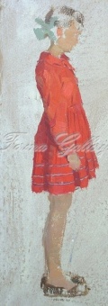 Девочка в красном платье